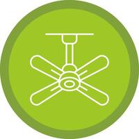 Fan Flat Circle Multicolor Design Icon vector