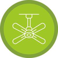 Fan Flat Circle Multicolor Design Icon vector