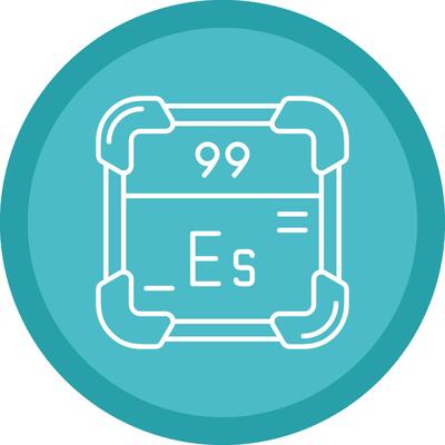Einsteinium Flat Circle Multicolor Design Icon