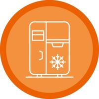 Refrigerator Flat Circle Multicolor Design Icon vector