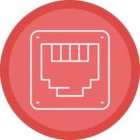 Ethernet Flat Circle Multicolor Design Icon vector