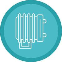 Heater Flat Circle Multicolor Design Icon vector