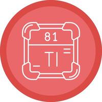 Thallium Flat Circle Multicolor Design Icon vector