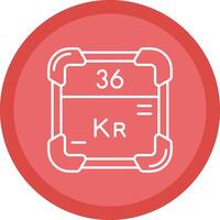 Krypton Flat Circle Multicolor Design Icon vector