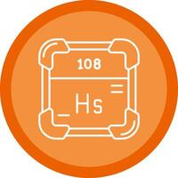 Hassium Flat Circle Multicolor Design Icon vector