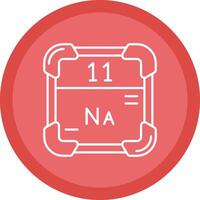 Sodium Flat Circle Multicolor Design Icon vector