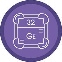 Germanium Flat Circle Multicolor Design Icon vector