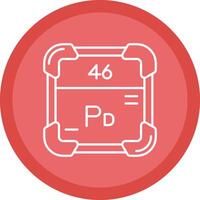 Palladium Flat Circle Multicolor Design Icon vector