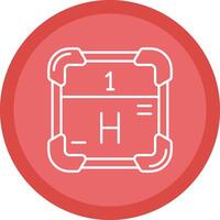 Hydrogen Flat Circle Multicolor Design Icon vector
