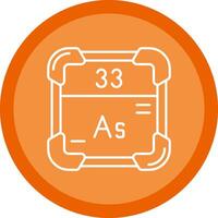 Arsenic Flat Circle Multicolor Design Icon vector