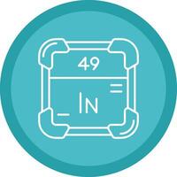 Indium Flat Circle Multicolor Design Icon vector