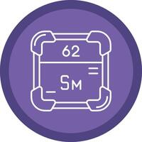 Samarium Flat Circle Multicolor Design Icon vector