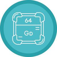 Gadolinium Flat Circle Multicolor Design Icon vector