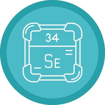 Selenium Flat Circle Multicolor Design Icon vector