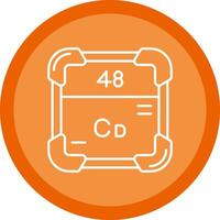 Cadmium Flat Circle Multicolor Design Icon vector