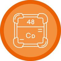 Cadmium Flat Circle Multicolor Design Icon vector