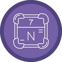 Nitrogen Flat Circle Multicolor Design Icon vector