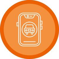 Car Flat Circle Multicolor Design Icon vector