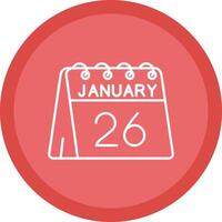 26th of January Flat Circle Multicolor Design Icon vector