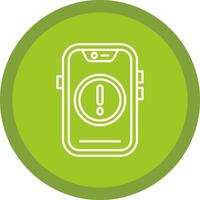 Error Flat Circle Multicolor Design Icon vector