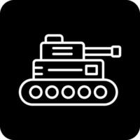 icono de vector de tanque militar