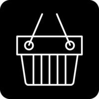 icono de vector de cesta de compras