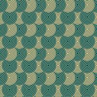 Circle green and cream color geometry  pattern seamless. Elegant Texture oriental minimalist for cloth and textile. Vector Illustration