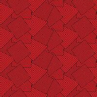 Seamless geometric pattern with stacks of red elegant square vector shape