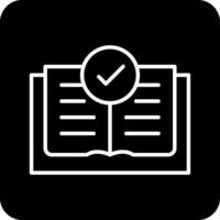 icono de vector de libro abierto