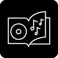 icono de vector de libro de audio