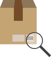 Vector illustration of box package search icon sign and symbol. colored icons for website design