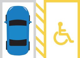 Vector icon parking zone isolated. Disabled parking. Vector illustration.