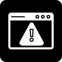 Web Warning Vector Icon