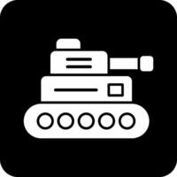 icono de vector de tanque militar