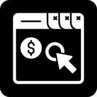 pago por clic icono de vector