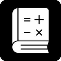 icono de vector de libro de matemáticas