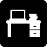 Office Desk Vector Icon