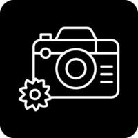 icono de vector de cámara de fotos