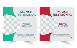 Customer testimonial Template design vector