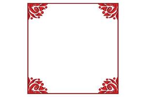 Red Orament Frame Border Vector For Decoration Design