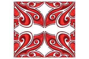 Red Orament Frame Border Vector For Decoration Design