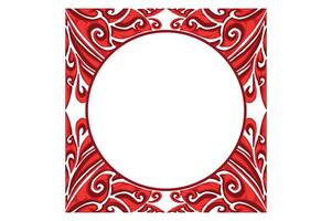 Red Orament Frame Border Vector For Decoration Design