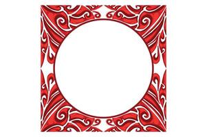 Red Orament Frame Border Vector For Decoration Design