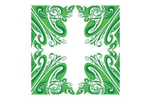 verde ornamento marco frontera vector diseño para decoración