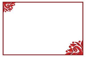 Red Orament Frame Border Vector For Decoration Design