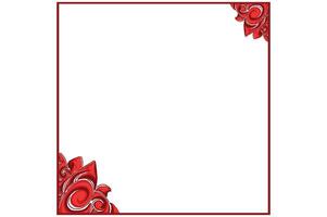 Red Orament Frame Border Vector For Decoration Design