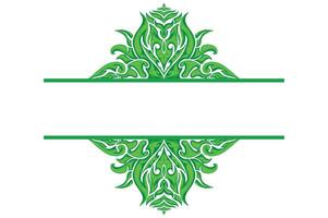 Green Ornament Frame Border Vector Design For Decoration