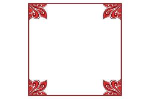 Red Orament Frame Border Vector For Decoration Design