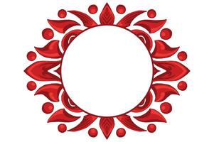Red Orament Frame Border Vector For Decoration Design