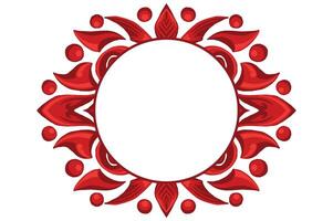 Red Orament Frame Border Vector For Decoration Design